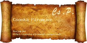 Csonka Piramusz névjegykártya